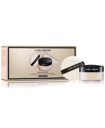 Laura Mercier Indulgent Icons Ultra-blur Translucent Loose Setting Powder And Puff Set 29g In Transparent