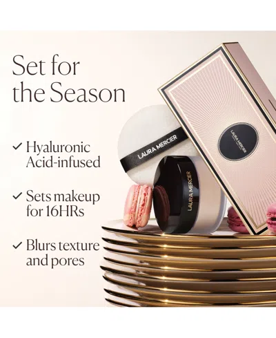 Laura Mercier Indulgent Icons Ultra-blur Translucent Loose Setting Powder And Puff Set 20g In Transparent