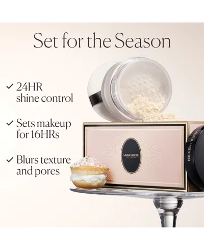 Laura Mercier Indulgent Icons Ultra-blur Translucent Loose Setting Powder And Puff Set 29g In Transparent
