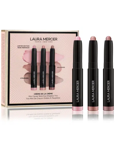 Laura Mercier Mini Creme De La Creme Caviar Stick Eyeshadow Trio Gift Set In Black