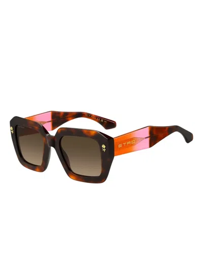 Etro 52mm Gradient Rectangular Sunglasses In Brown