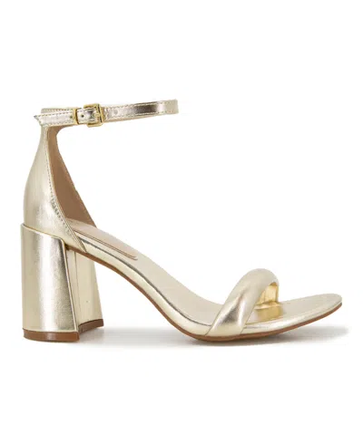 Kenneth Cole New York Women's Luisa Block Heel Sandals In Gold