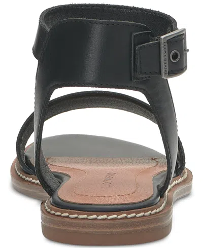 Lucky Brand Women's Kimaya Ankle-strap Flat Sandals In Black