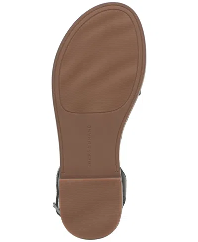 Lucky Brand Women's Kimaya Ankle-strap Flat Sandals In Black