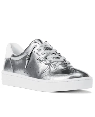 Michael Kors Michael  Women's Scotty Lace Up Sneakers With Charms In Silver