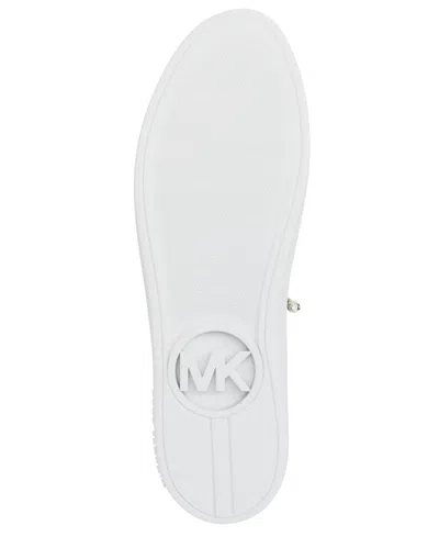 Michael Kors Scotty Embellished Metallic Leather Sneaker In Gold