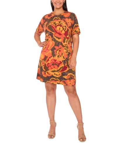 Msk Women's Short Sleeve Sweater Dress In Green