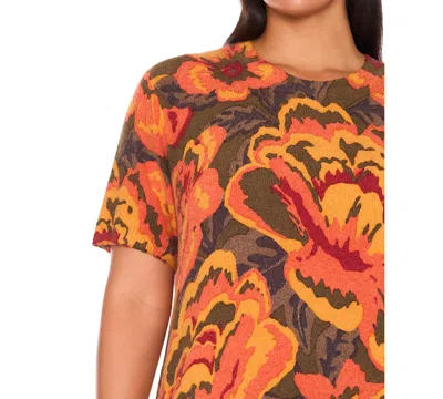 Msk Women's Short Sleeve Sweater Dress In Green