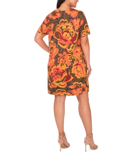 Msk Women's Short Sleeve Sweater Dress In Green