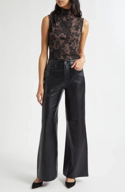 Veronica Beard Mylie Sleeveless Turtleneck Top In Black