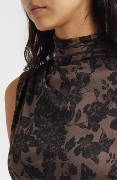 Veronica Beard Mylie Sleeveless Turtleneck Top In Black