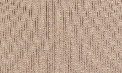 Theory Riland Cable Stitch Cotton Crewneck Sweater In Nude