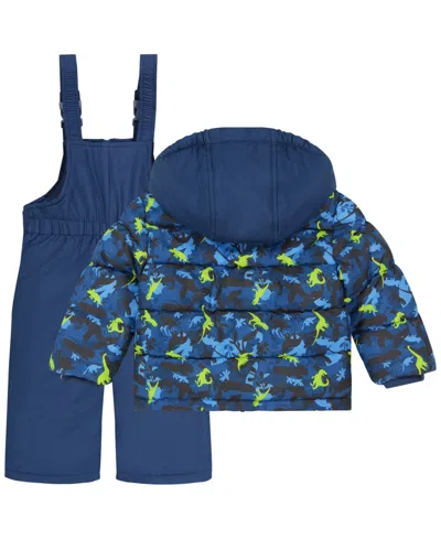 S Rothschild & Co Baby Boys 2-piece Snowsuit Jacket And Ski Bib Set In Blue