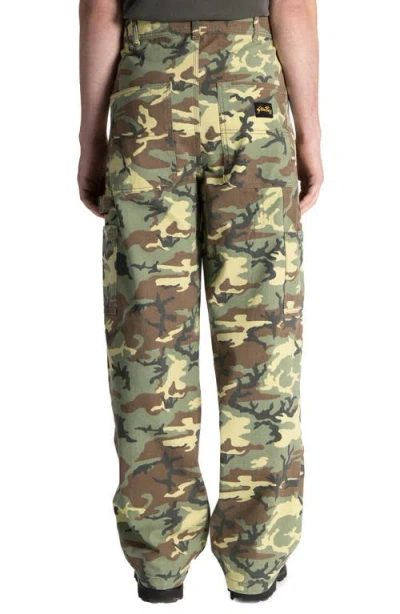 Stan Ray Woodland Camo Cotton Canvas Carpenter Pants In Multi