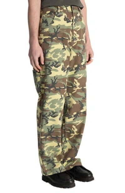 Stan Ray Woodland Camo Cotton Canvas Carpenter Pants In Multi