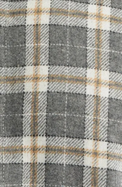 Santo Studio Scobello Plaid Flannel Button-up Shirt In Gray