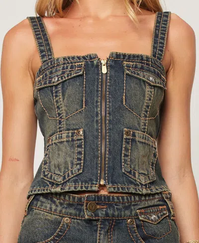 Abrand Utility Top Hillary In Blue