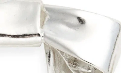 Shana Cave Small Bow Stud Earrings In Metallic