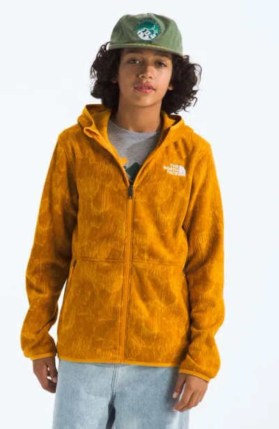 The North Face Kids' Glacier Polar Fleece Zip Hoodie In Orange