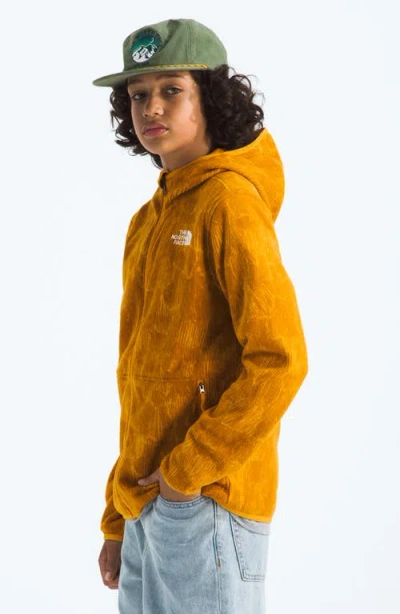 The North Face Kids' Glacier Polar Fleece Zip Hoodie In Orange