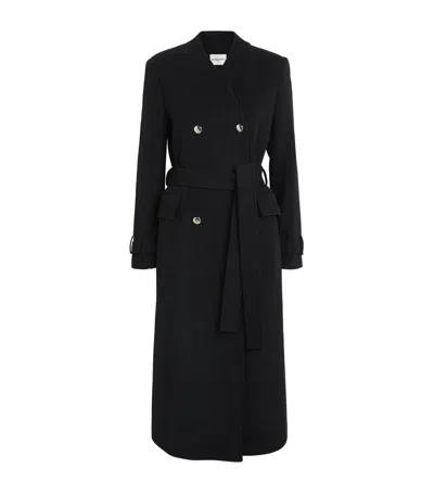 Claudie Pierlot Wool-blend Overcoat In Black