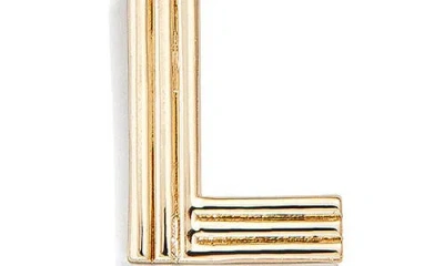 Baublebar Oversize Etched Letter Initial Pendant Necklace In Gold