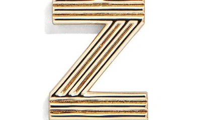 Baublebar Oversize Etched Letter Initial Pendant Necklace In Gold