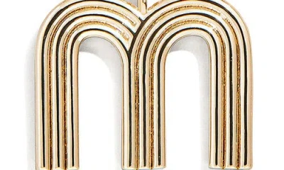 Baublebar Oversize Etched Letter Initial Pendant Necklace In Gold