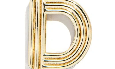 Baublebar Oversize Etched Letter Initial Pendant Necklace In Gold