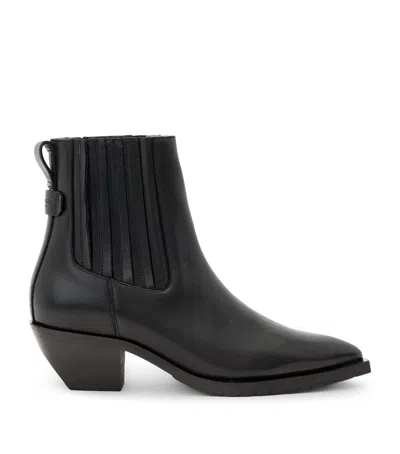 Allsaints Leather Marcie Chelsea Boots In Black