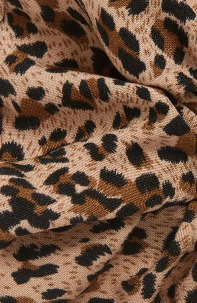 Bp. Leopard Print Scrunchie In Brown