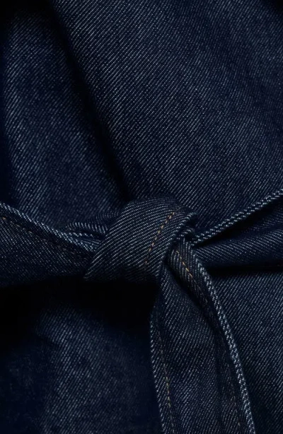 Mango Denim Trench Jacket In Multi