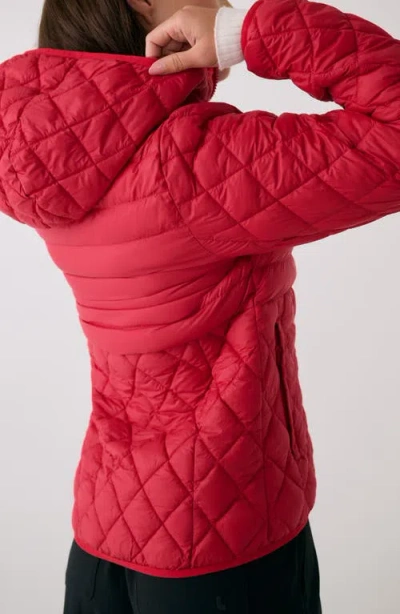 Lole The Base Packable Insulated Hooded Jacket In Red