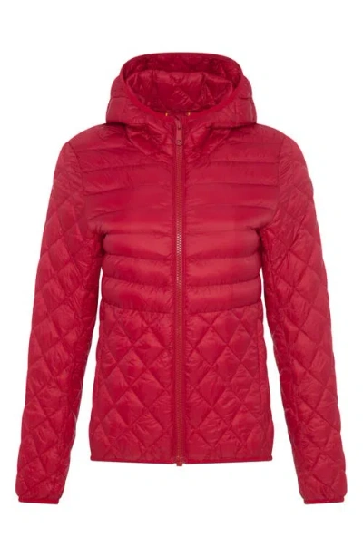 Lole The Base Packable Insulated Hooded Jacket In Red