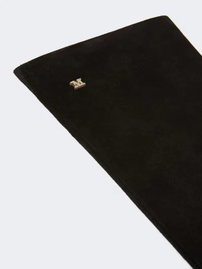 Max Mara Afideesuede Gloves In Suede Nappa In Black