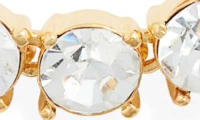Kenneth Jay Lane Crystal Toggle Bracelet In Gold