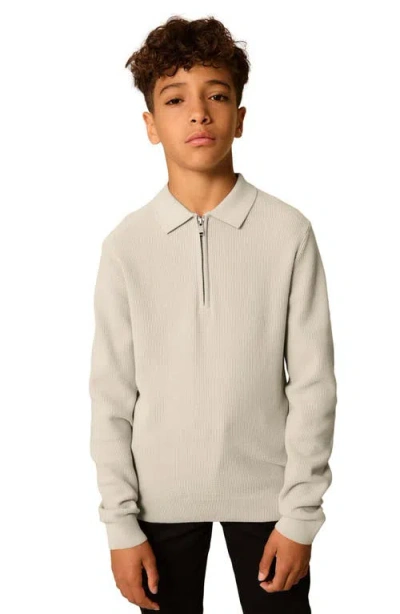 Next Kids' Cotton Half Zip Pullover In Gray