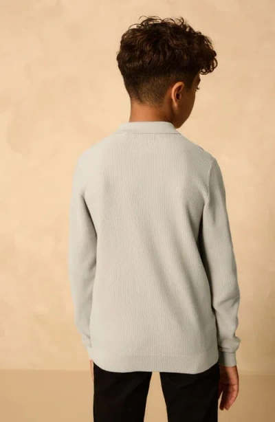 Next Kids' Cotton Half Zip Pullover In Gray