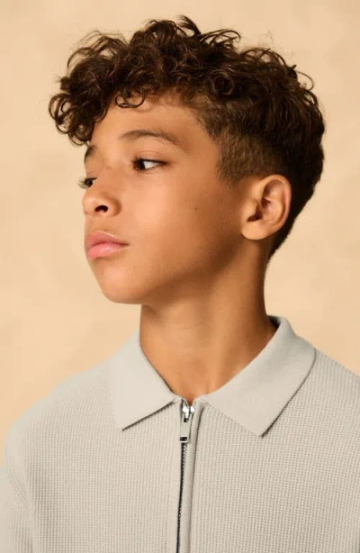 Next Kids' Cotton Half Zip Pullover In Gray