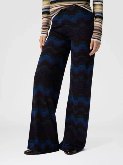 Missoni Palazzo Trousers With Wave Pattern In Multi