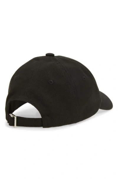 Jacquemus Gadjo Logo-embellished Cotton-twill Baseball Cap In Black