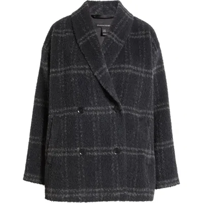 Eileen Fisher Shawl Collar Short Coat In Gray