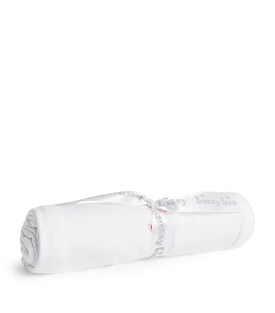 Kissy Kissy Pima Cotton Hand-embroidered Rose Blanket In White