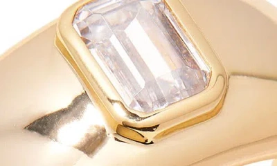 Brook & York Brook And York Carter Baguette Cut Cubic Zirconia Dome Ring In Gold