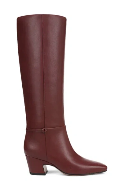 Franco Sarto Women's Sorelina Square Toe Zip Tall Boots In Burgundy