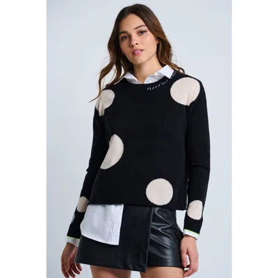 Lisa Todd Hot For Dots Sweater In Black
