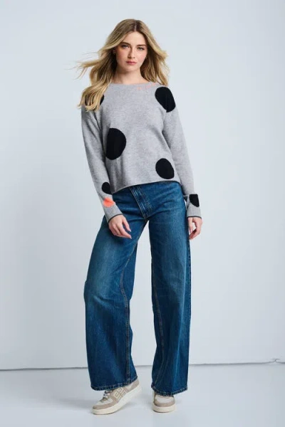 Lisa Todd Hot For Dots Sweater In Gray