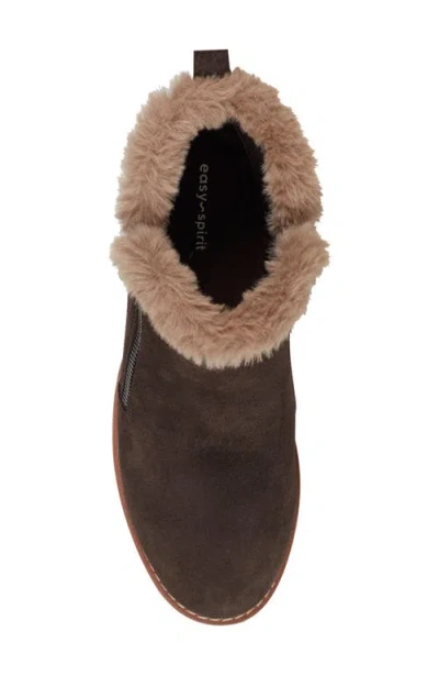 Easy Spirit Women's Jane Round Toe Wedge Booties In Brown