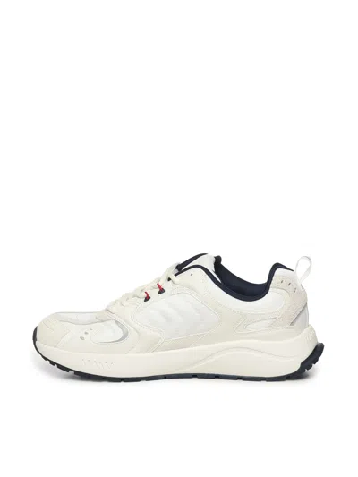 Tommy Hilfiger Sneakers With A Mix Of Textures And Logo In Multi