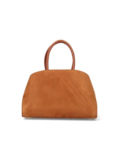 Ferragamo Medium Hug Tote Bag In Brown